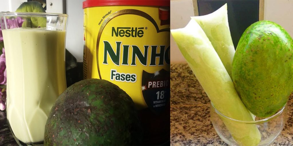 Geladinho de abacate com leite ninho